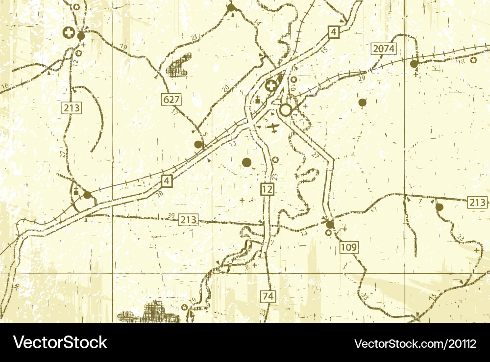 Fragment of an Old Map vector image