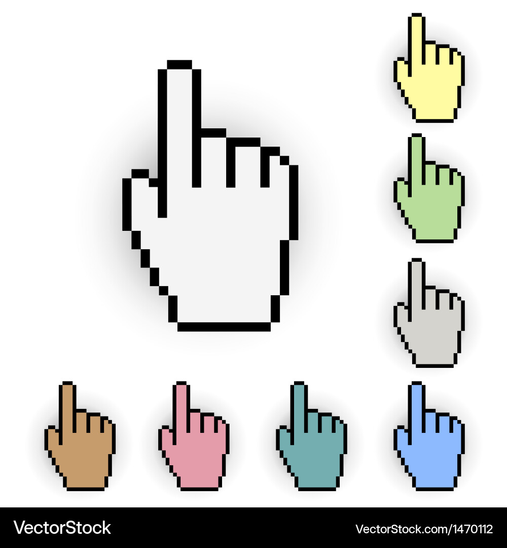 Hand Pointing Arrow Set vector image