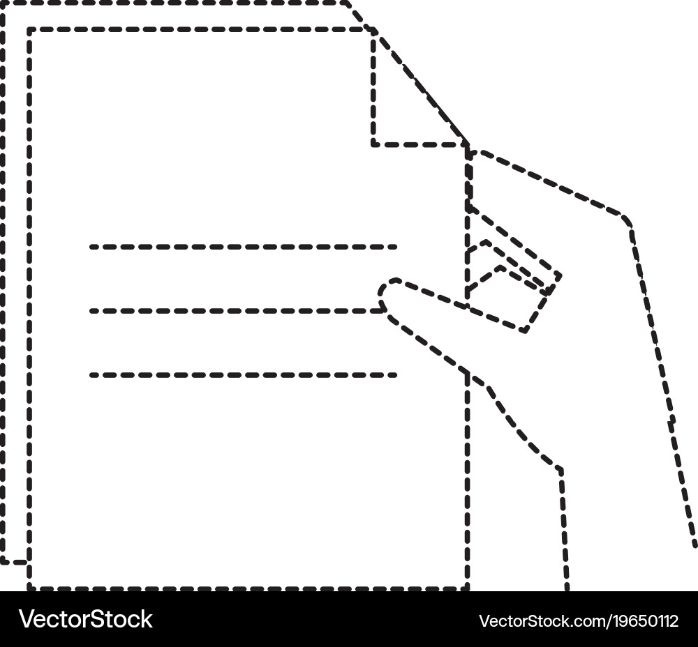 Hands with paper document vector image