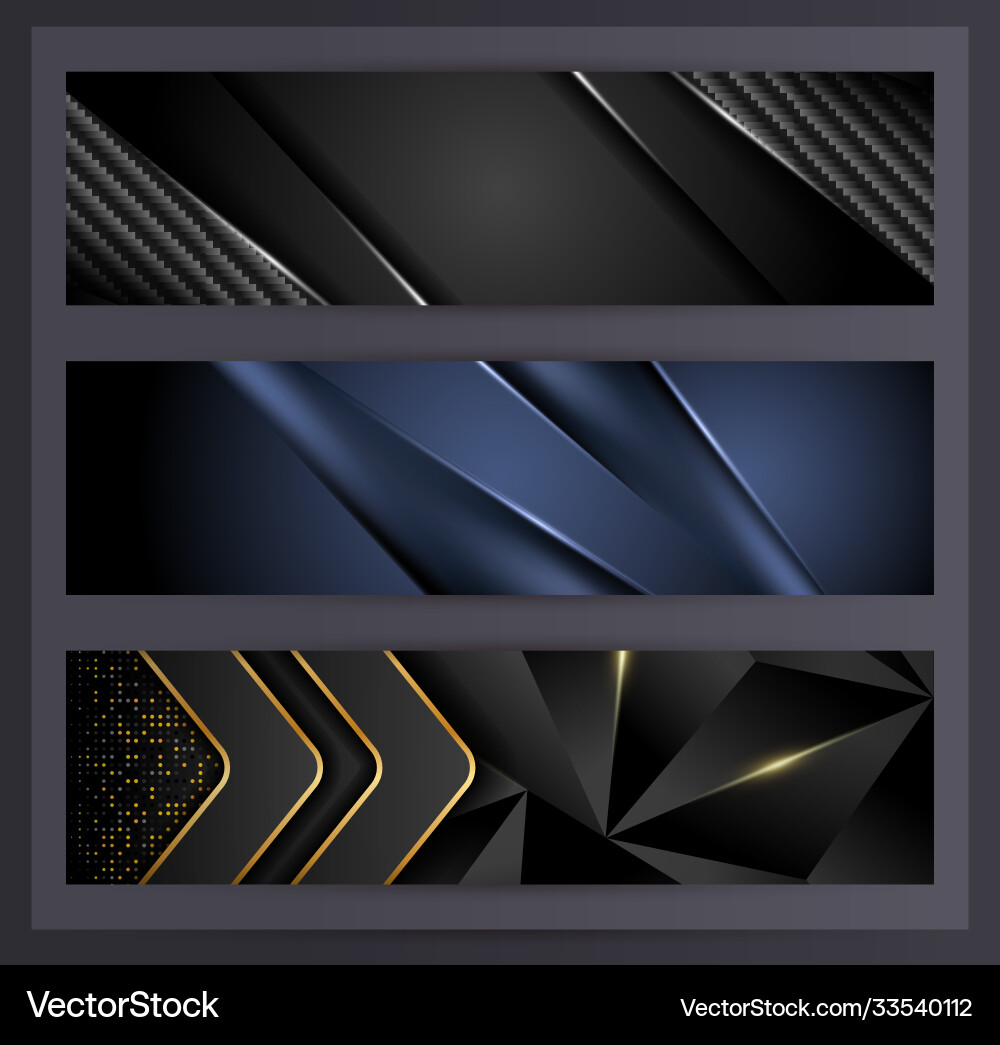 Horizontal banner set collection with various Vector Image