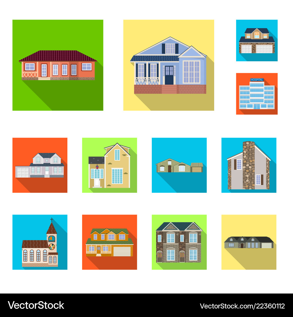 Isolated object of building and front sign Isolated object of building and front sign vector image