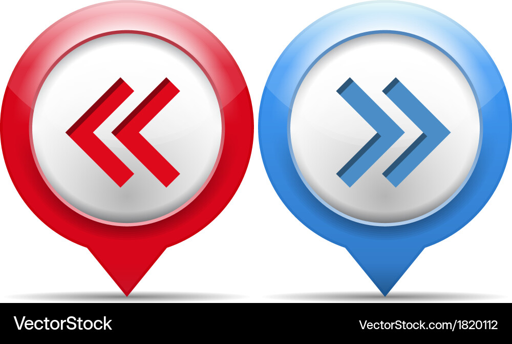 Left and Right Navigation Arrows Vector Image
