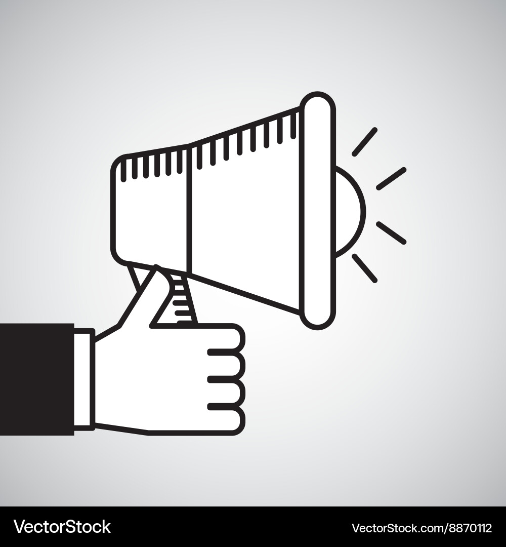 Message with megafono design vector image