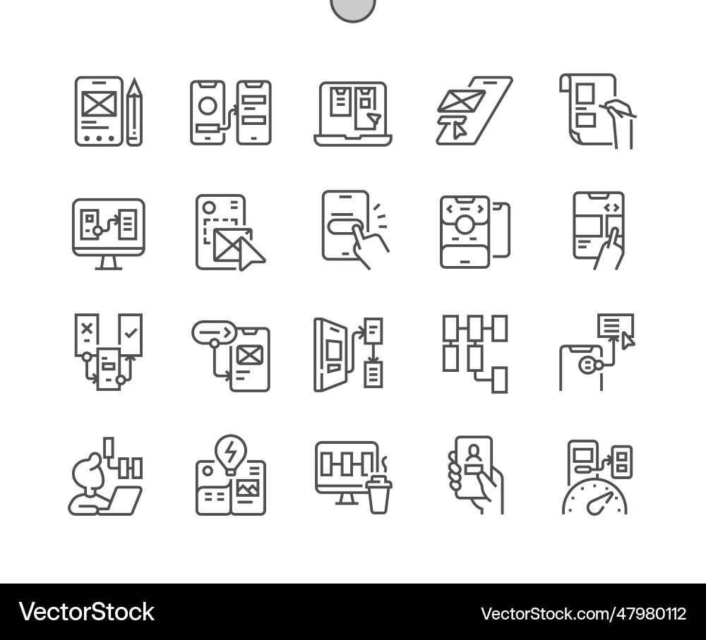 Mobile app prototyping menu bar create warframe Mobile app prototyping menu bar create warframe Vector Image