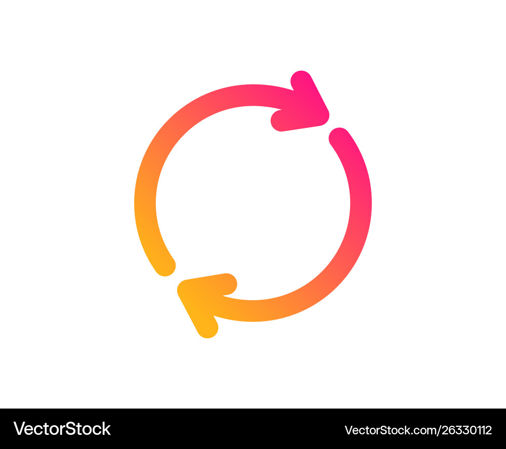 Refresh icon rotation arrow sign Vector Image