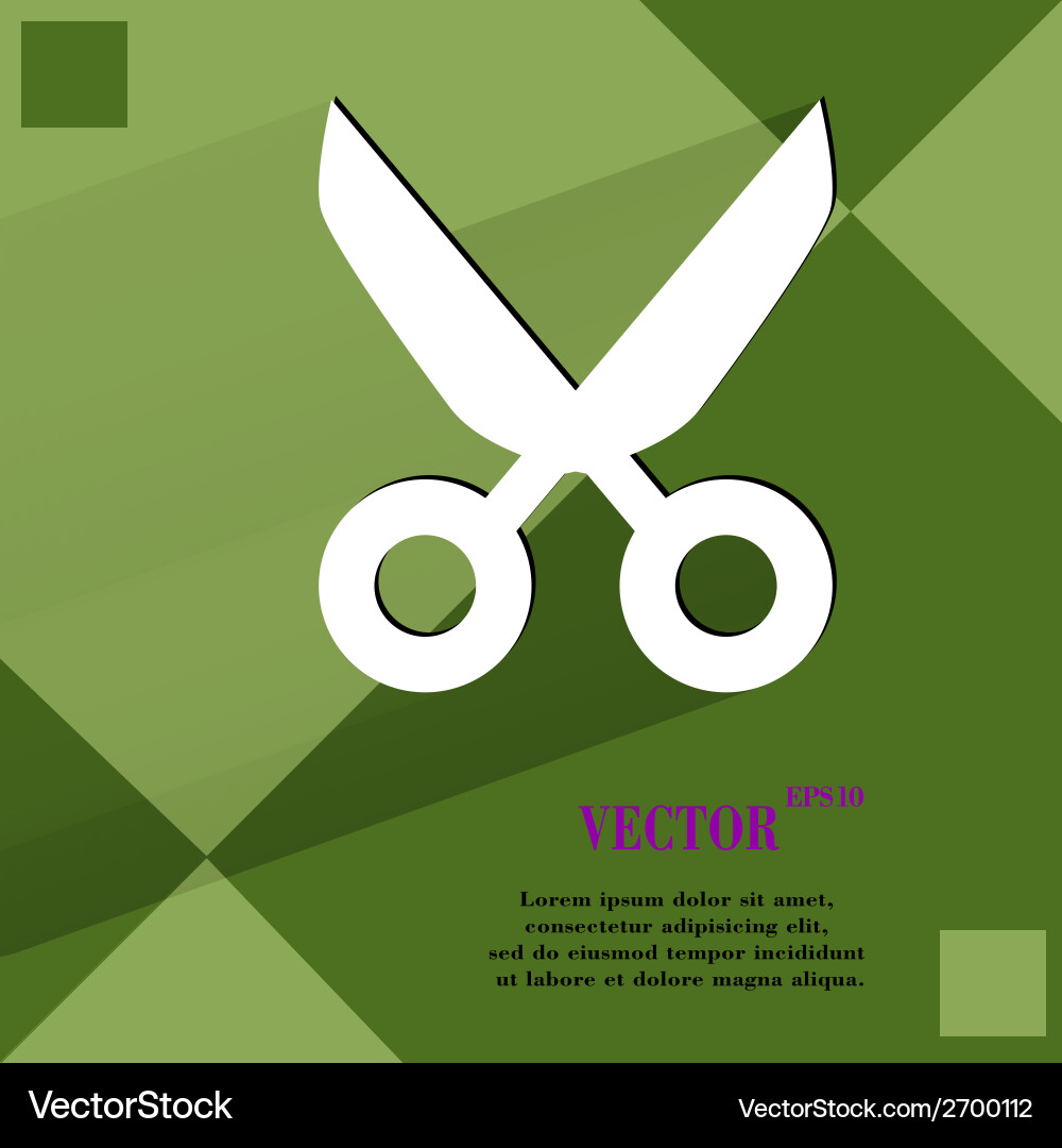 Scissors flat modern web design vector image