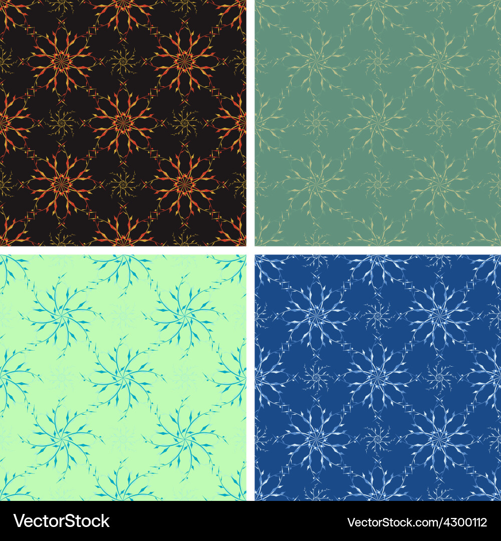 Seamless abstract art pattern set vector image