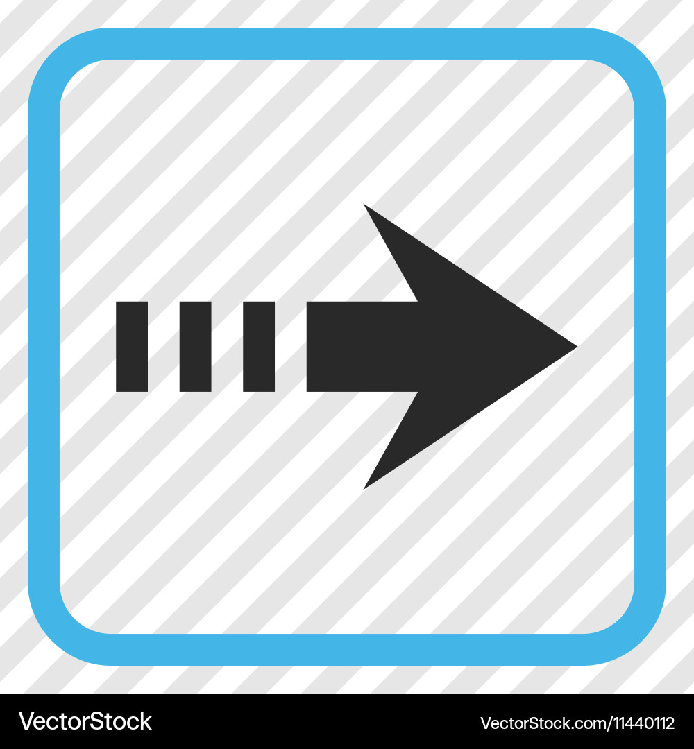 Send right icon in a frame vector image