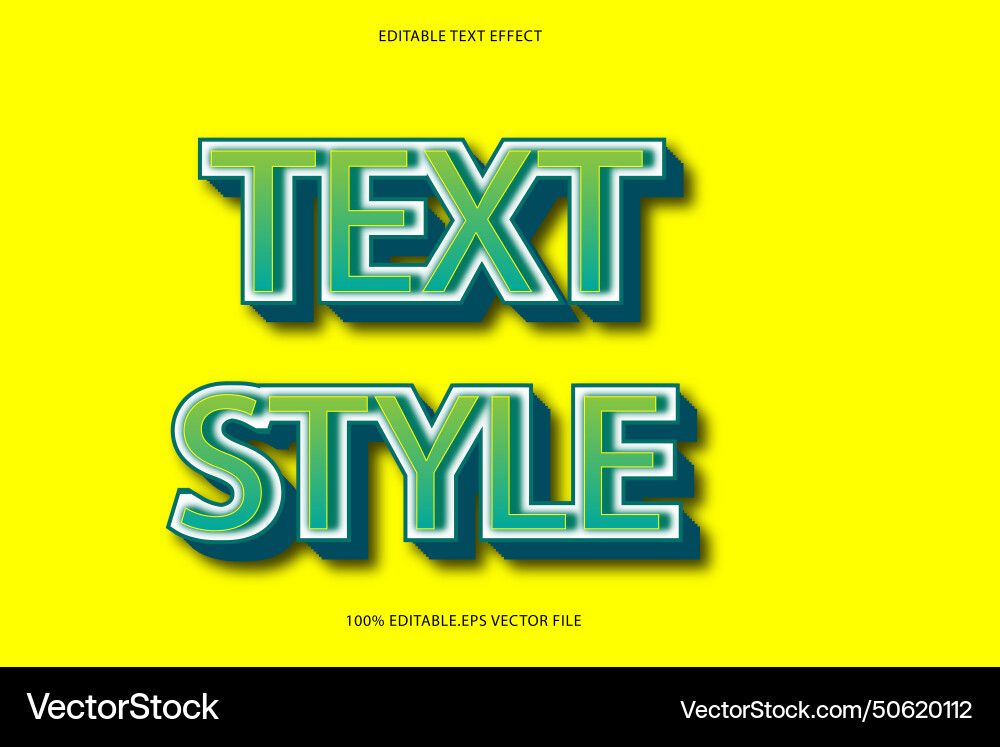 Text style editable effect 3d emboss Text style editable effect 3d emboss vector image
