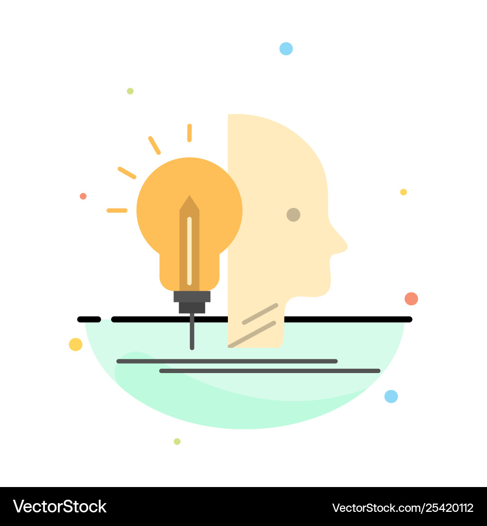 User mind making programming abstract flat color User mind making programming abstract flat color vector image