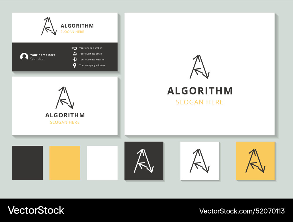 Algorithm logo concept featuring letter Algorithm logo concept featuring letter Vector Image