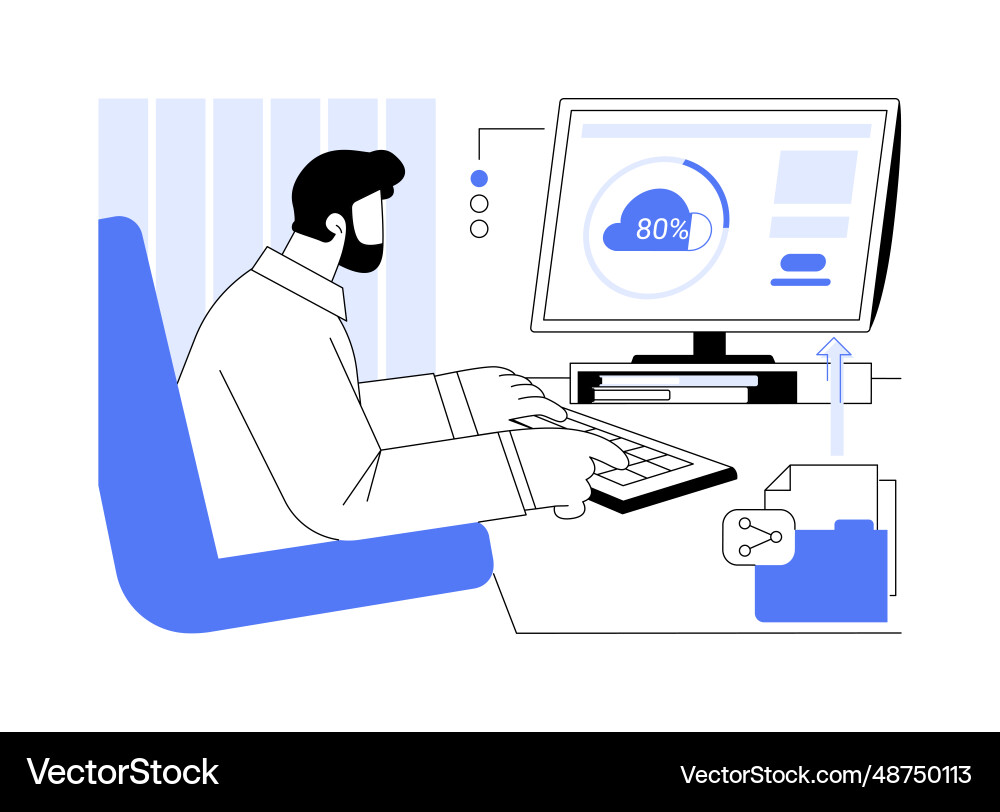 Big data cloud storage abstract concept Big data cloud storage abstract concept vector image