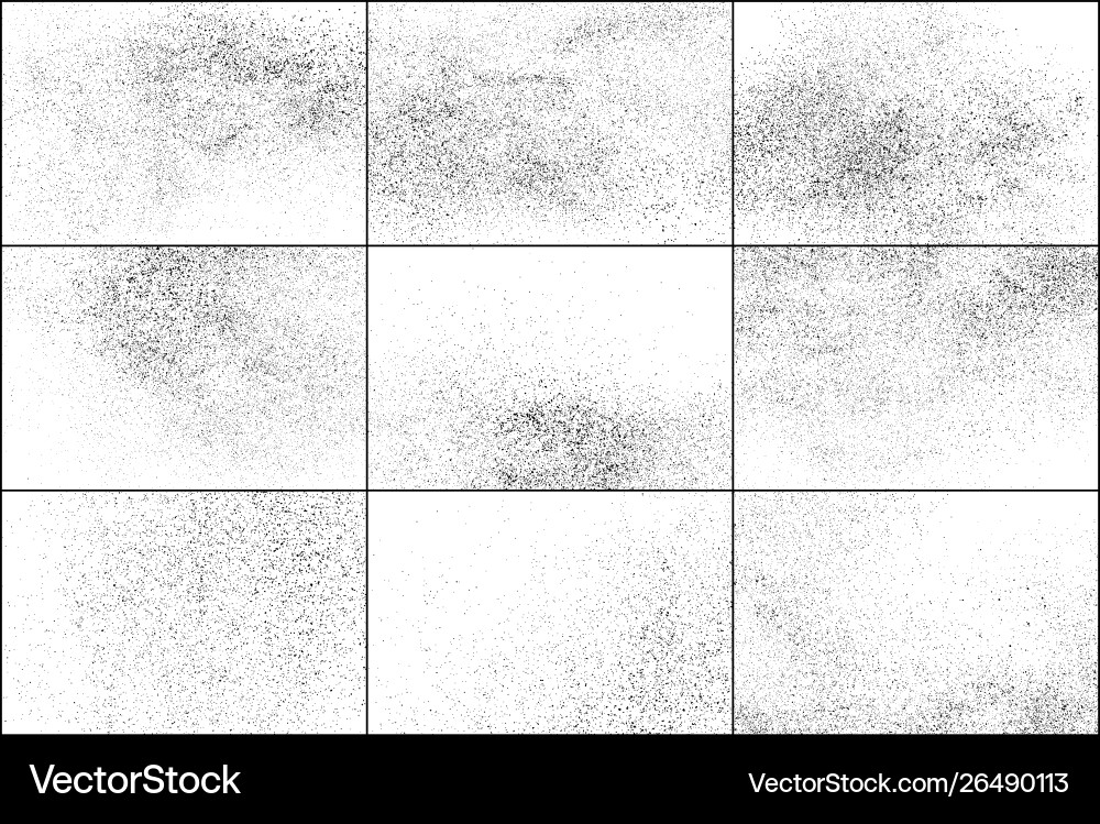 Dark rough noise particles set elements Dark rough noise particles set elements vector image