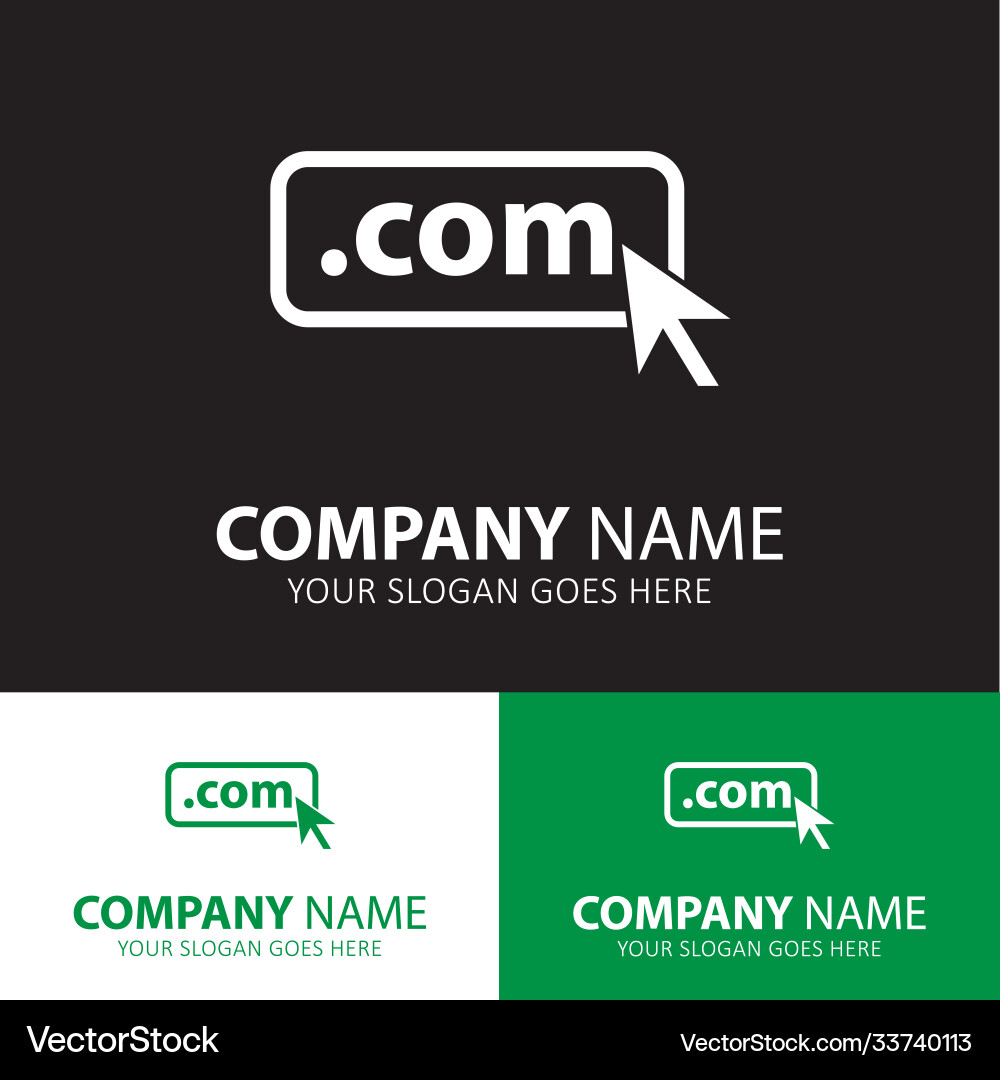 Domain com icon Domain com icon vector image