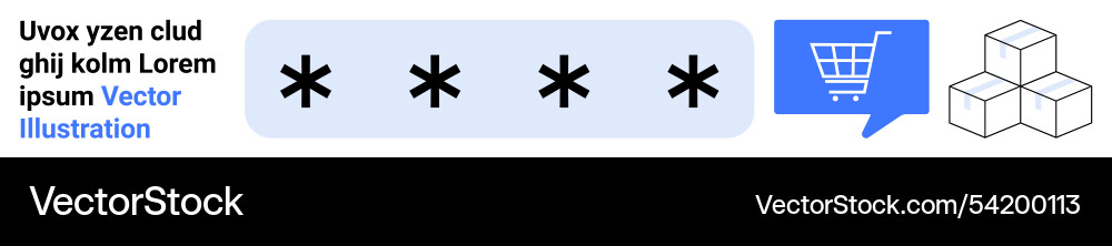 Ecommerce and security concept with password field Ecommerce and security concept with password field vector image