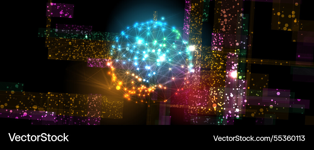 Engineering technology and artificial intelligence Vector Image
