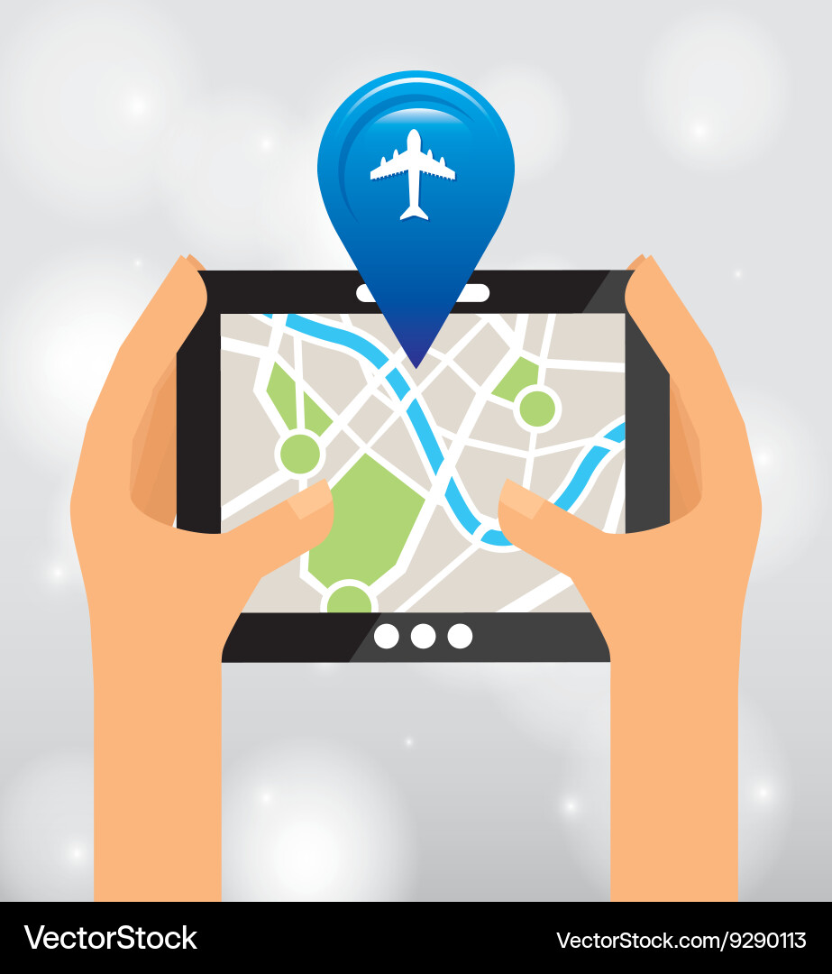 Global positioning system design vector image