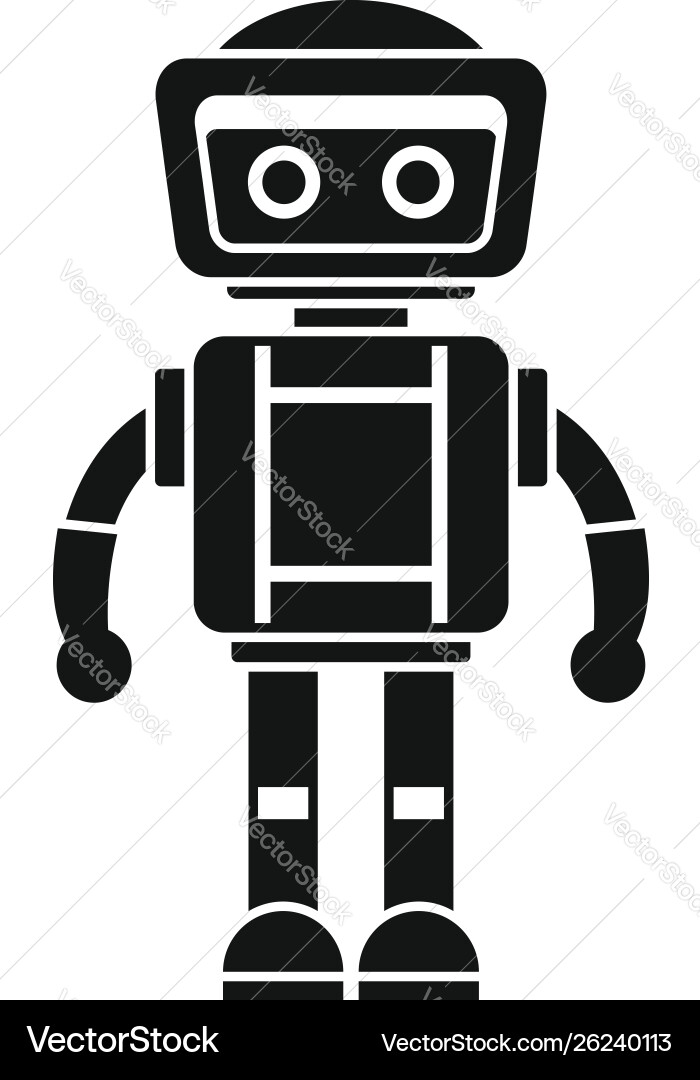 Künstliche Roboter-Ikone einfach Stil Künstliche Roboter-Ikone einfach Stil vektorbild