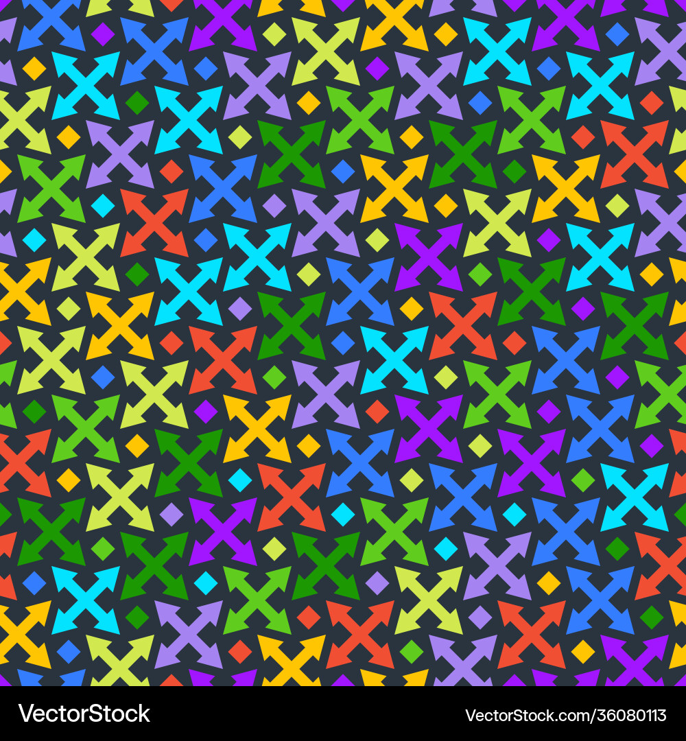 Seamless abstract geometric pattern with arrow vector image