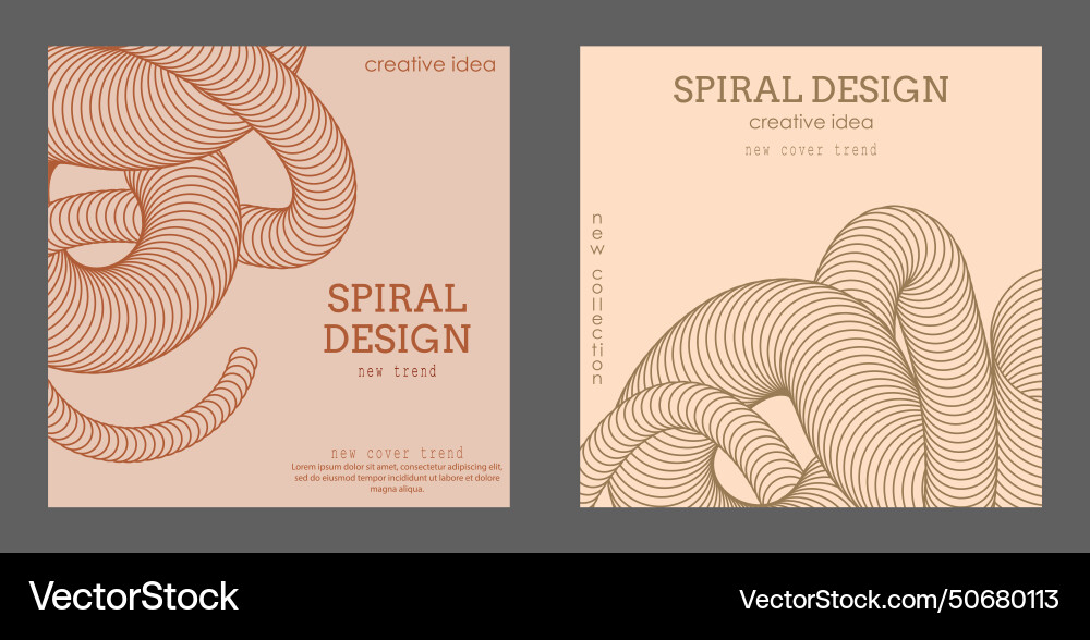 Three-dimensional spiral effect the dynamic shape vector image