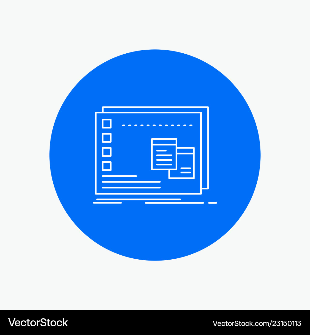 Window mac operational os program white line icon Window mac operational os program white line icon Vector Image