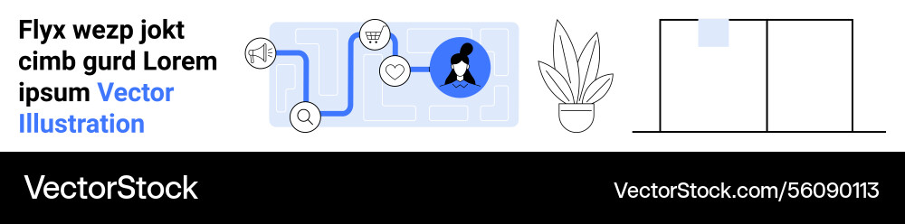 Workflow connection with profile avatar Workflow connection with profile avatar Vector Image