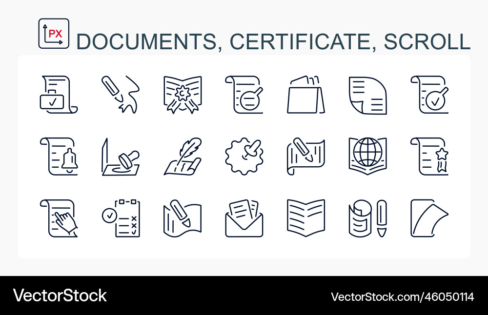 A set of icons from thin line A set of icons from thin line vector image