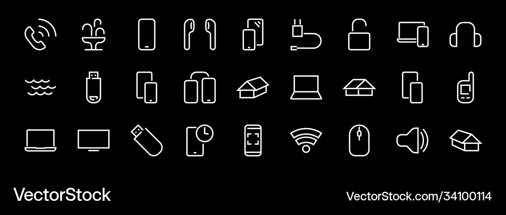 A set smart devices and gadgets computer Vector Image