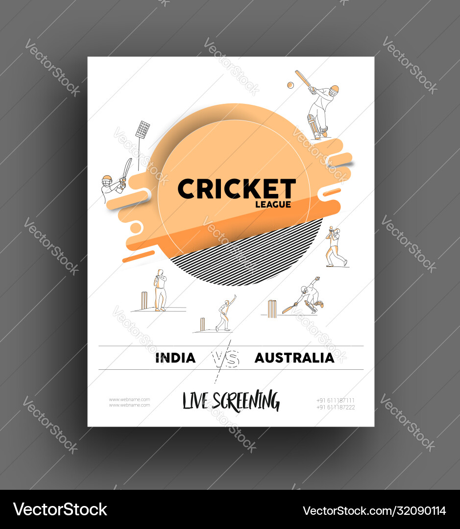 Abstract colorful pattern with batsman and bowler Abstract colorful pattern with batsman and bowler vector image