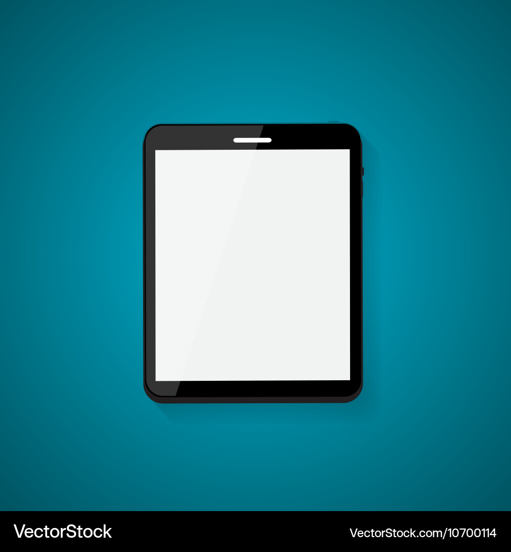Abstract design realistic tablet with blank screen vector image