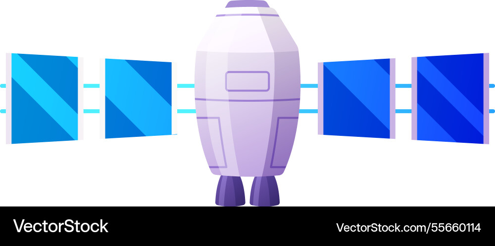 Artificial satellite space object vector image