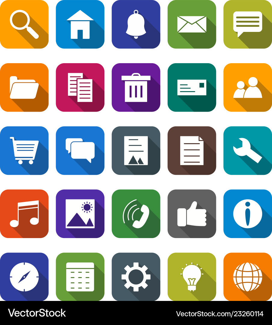 Basic ui icon set Basic ui icon set vector image