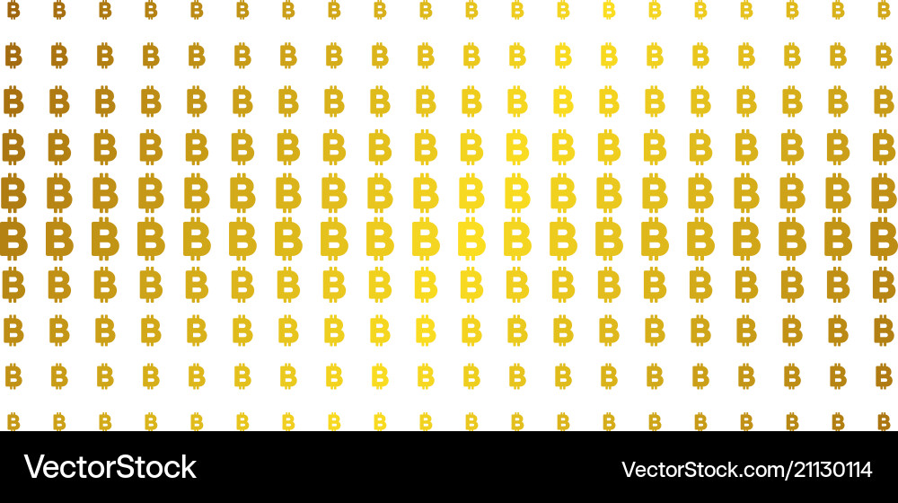 Bitcoin gold halftone array Bitcoin gold halftone array vector image