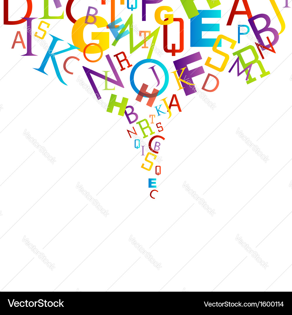 Colorful Letter Background vector image