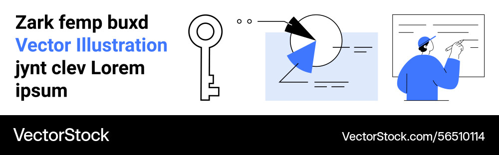 Data analysis with pie chart and professional Vector Image