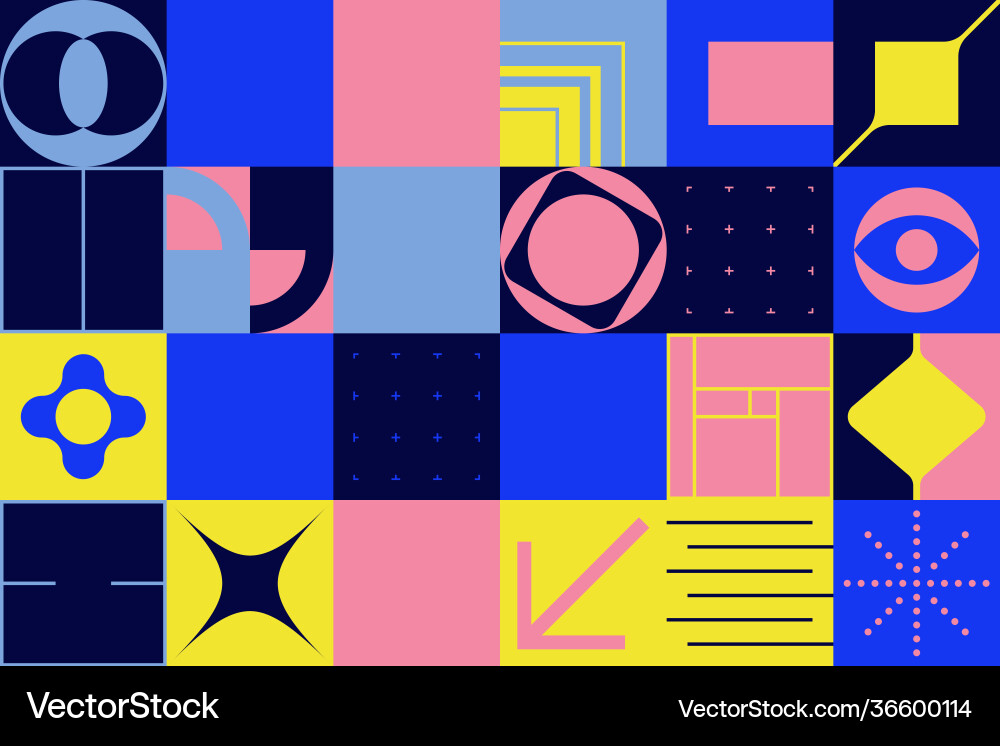 Deconstructed abstract pattern design vector image
