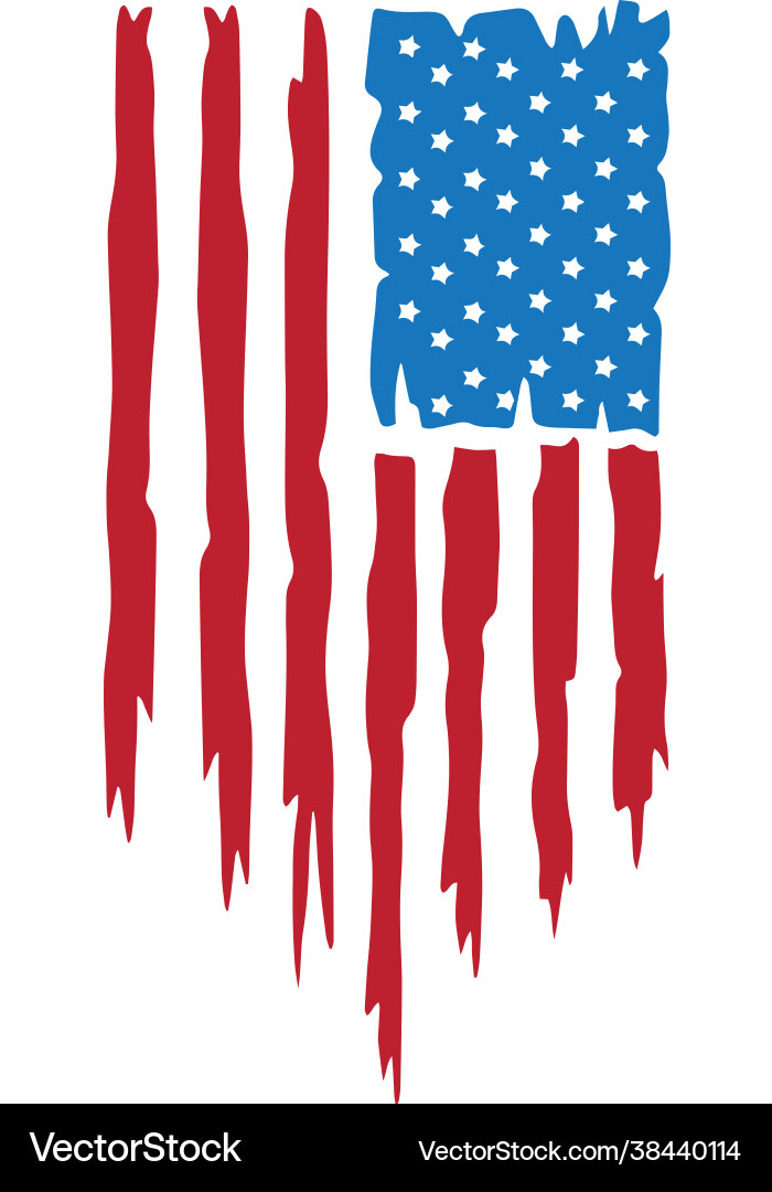 Distressed USA Flag PNG Vector Image