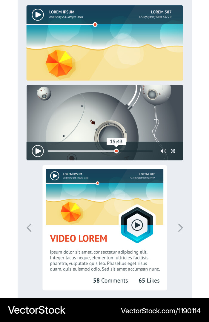 Elements of infographics with buttons and menus vector image