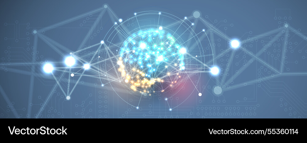 Engineering technology and artificial intelligence Engineering technology and artificial intelligence vector image