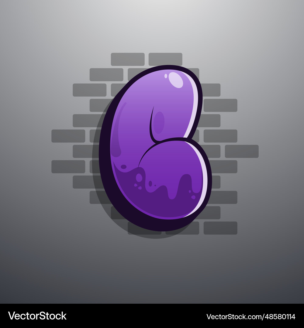 Letter c graffiti alphabet bubble Royalty Free Vector Image