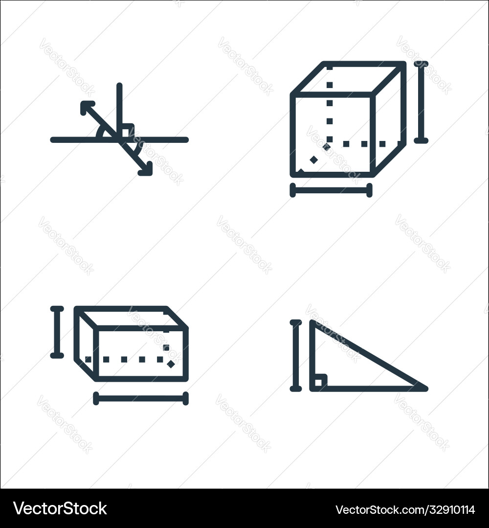 Mathematics line icons linear set quality Mathematics line icons linear set quality Vector Image