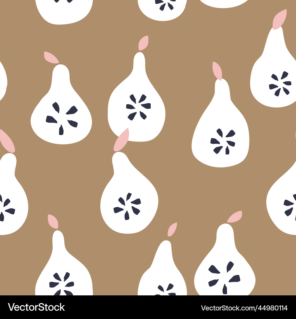 Minimalist Pear Pattern vector image