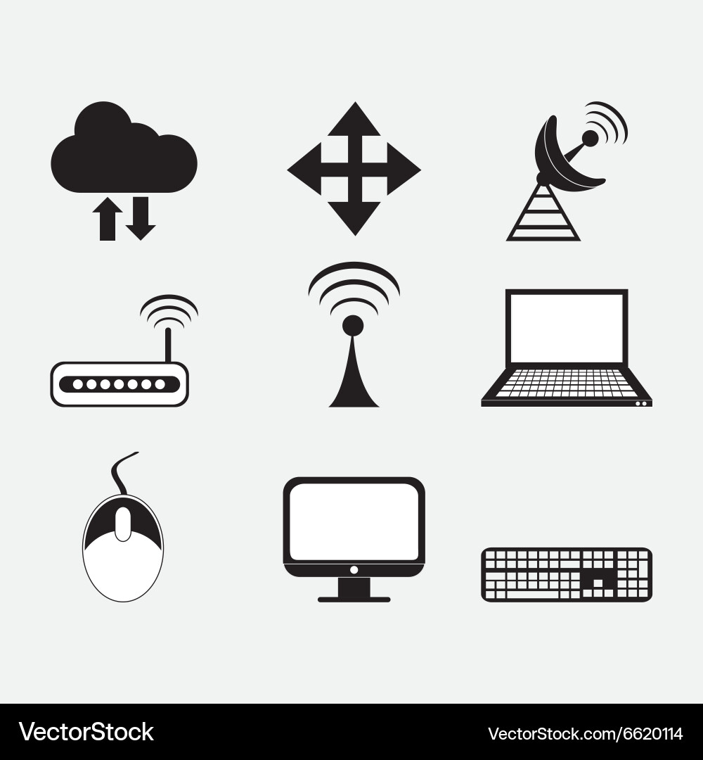 Networking and technology design vector image