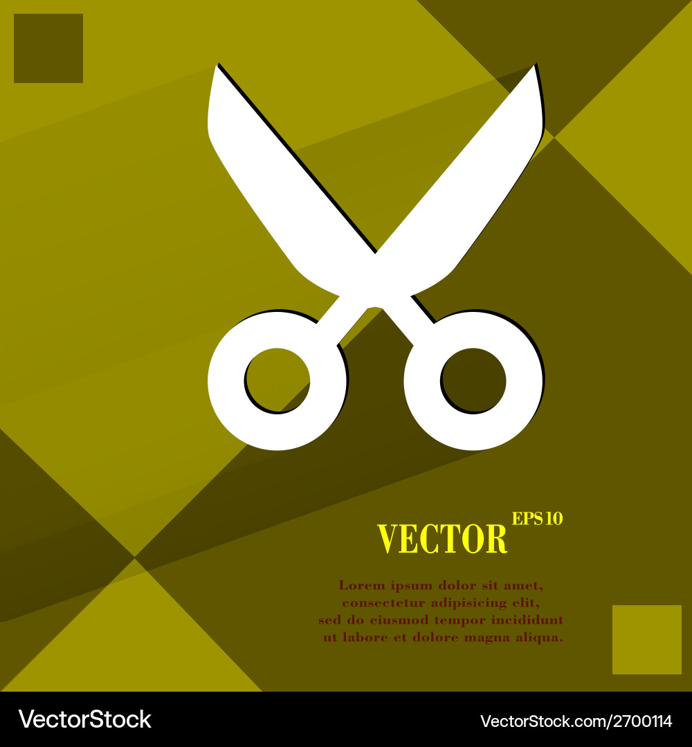 Scissors flat modern web design vector image