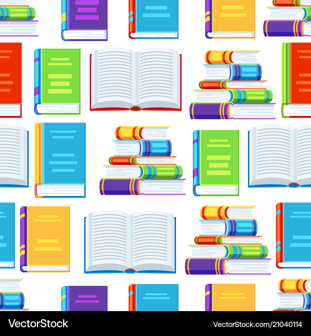 Seamless pattern with books Seamless pattern with books vector image