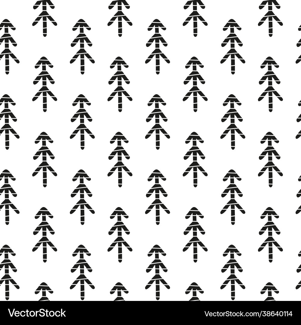 Seamless pattern with scandinavian fir trees Seamless pattern with scandinavian fir trees vector image