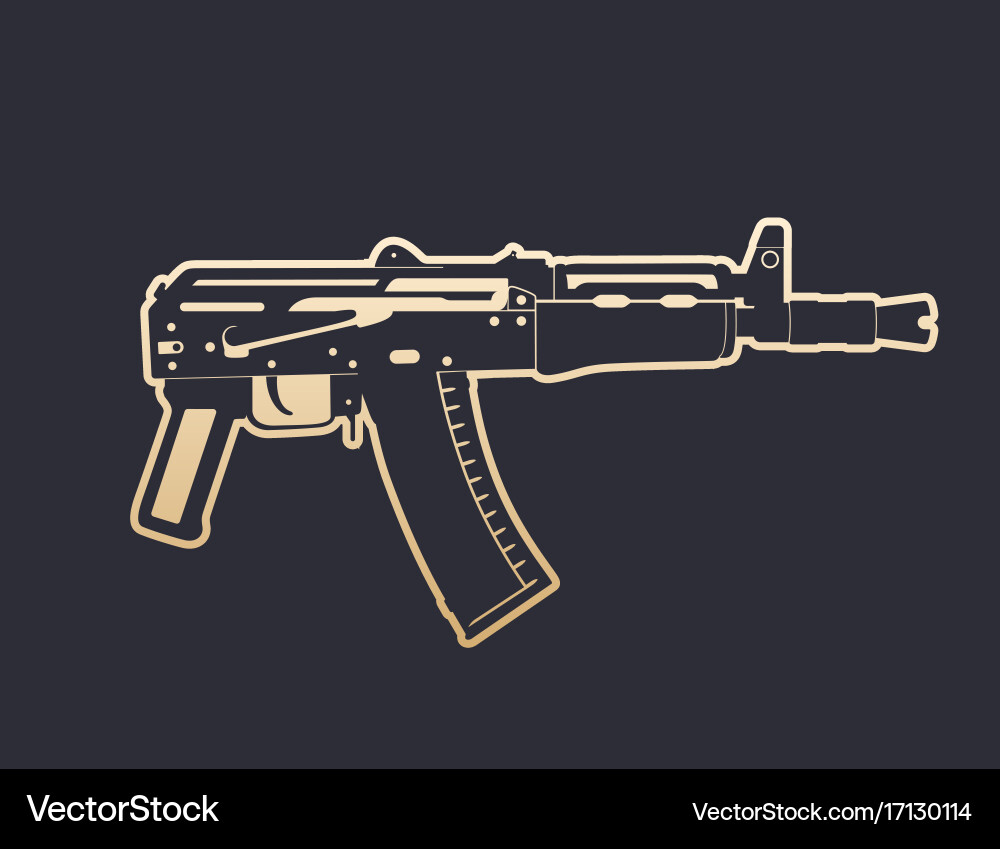 Soviet automatic carbine shortened assault rifle Vector Image