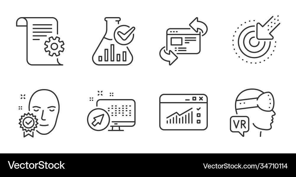 Web traffic targeting and refresh website icons Web traffic targeting and refresh website icons Vector Image