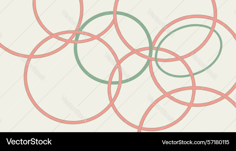 Abstract overlapping circles pattern warm vector image