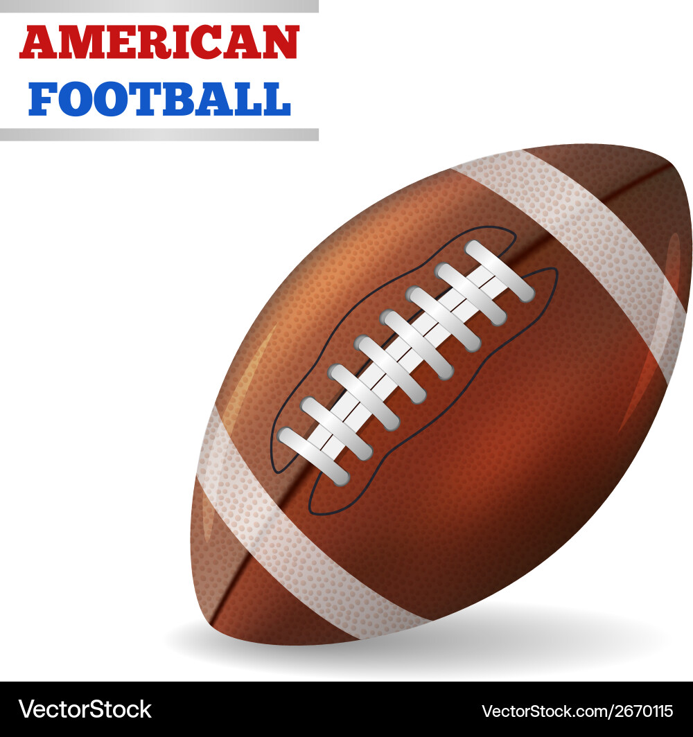 American Football Close-Up Vector Image